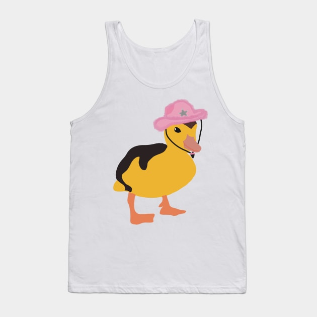 Pink Cowboy Duck Tank Top by gremoline